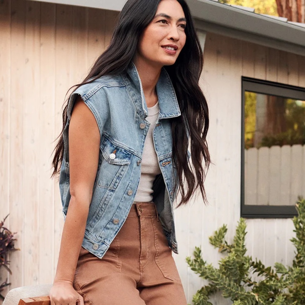 AGOLDE Charli Denim Vest size S NWT